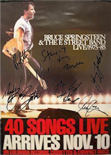 Bruce Springsteen Autographed Signed 40 Songs Live Poster