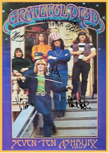 Grateful Dead Autographed Signed Seven Ten Ashbury 1967 Poster