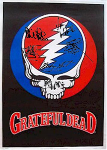 Grateful Dead Autographed Signed Steal Your Face Poster