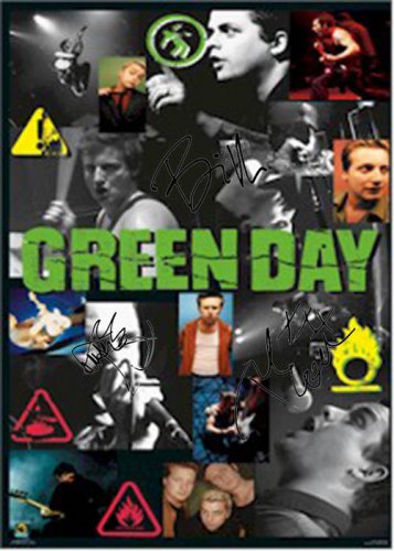 Green Day Autographed Signed Picture Collage Poster