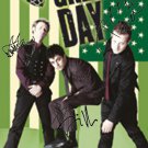 Green Day Autographed Signed Green American Flag Poster