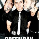 Green Day Autographed Signed Black Suit Poster