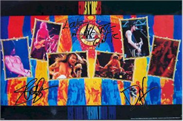 Guns N Roses Autographed Signed Illusion Poster