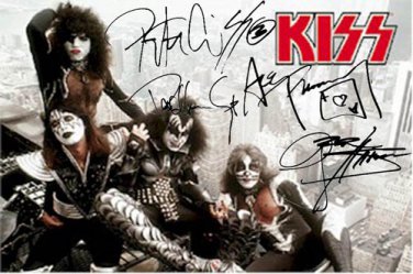 Kiss Autographed Signed New York City Poster