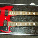 Led Zeppelin Autographed Signed Double Neck 18 String Guitar Jimmy Page++