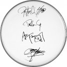 Kiss Gene Simmons Ace Frehley Paul Peter Autographed Signed Clear Drumhead