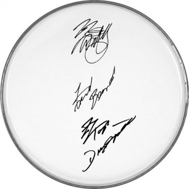 ZZ Top Billy Gibbons Dusty & Frank Autographed Signed Clear Drumhead
