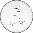 Queen Autographed Signed Freddie Mercury Brian May+ Clear Drumhead