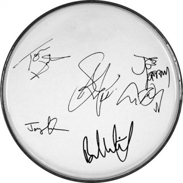 Aerosmith Steven Tyler Joe Perry Autographed Signed Clear Drumhead