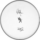 Led Zeppelin Autographed Signed Clear Drumhead Jimmy Page - Robert Plant