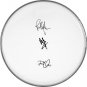 Led Zeppelin Autographed Signed Clear Drumhead Jimmy Page - Robert Plant