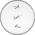 Nirvana Autographed Signed Clear Drumhead Kurt Cobaine David Grohl Krist