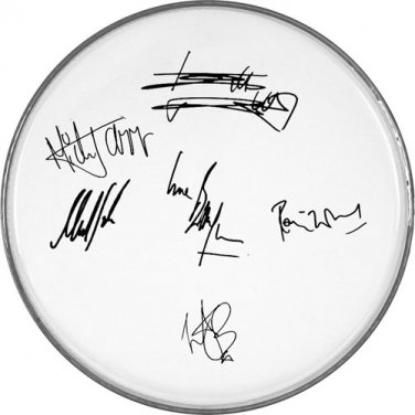 The Rolling Stones Autographed Signed Clear Drumhead Mick Jagger +5