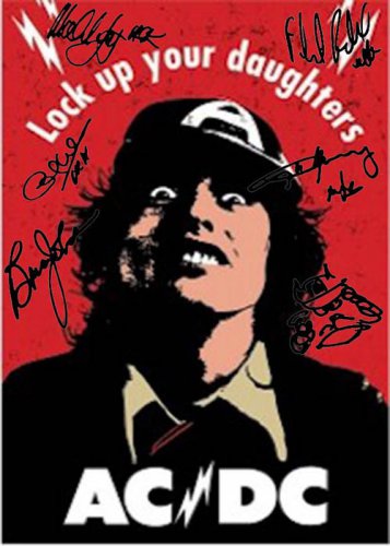 AC/DC Autographed Signed Lock Up Your Doubt Poster