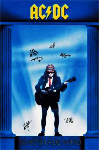 AC/DC Autographed Signed Who Made Who Poster