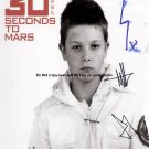 30 Seconds To Mars Autographed Preprint Special Signed Photo