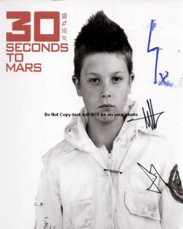 30 Seconds To Mars Autographed Preprint Special Signed Photo