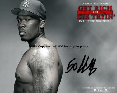 50 Cent Get Rich Autographed Preprint Signed Photo