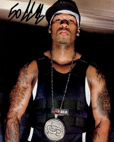 50 Cent Vest Autographed Preprint Signed Photo