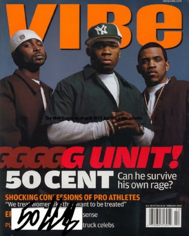 50 cent vibe Autographed Preprint Signed Photo