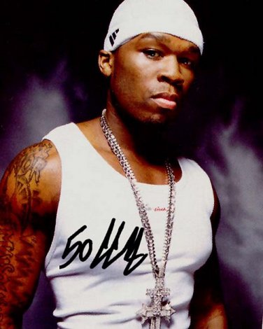 50 cent white Autographed Preprint Signed Photo