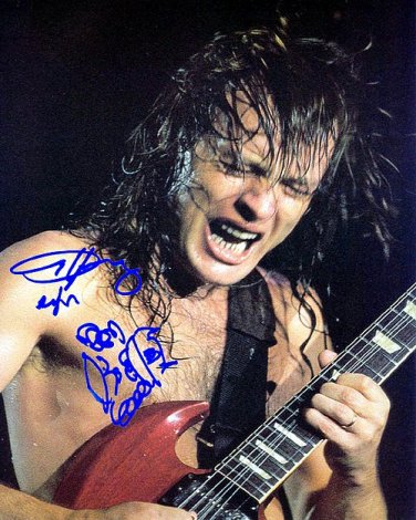ACDC Autographed Preprint Signed Photo