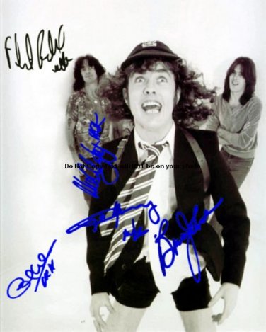 ACDCc Autographed Preprint Signed Photo