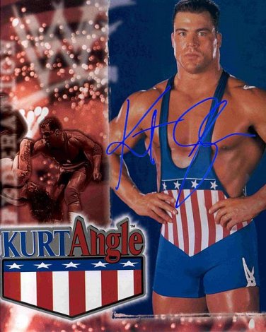 Kurt Angle Autographed Preprint Signed Photo