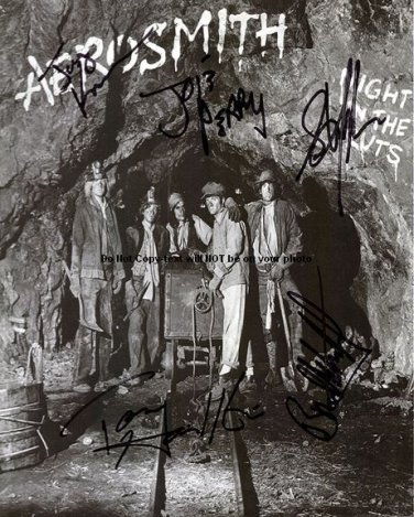 Aerosmith Autographed Preprint Signed Photo