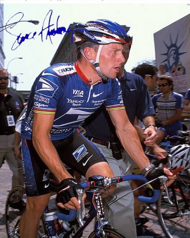 Lance Armstrong Tour De France Autographed Preprint Signed Photo