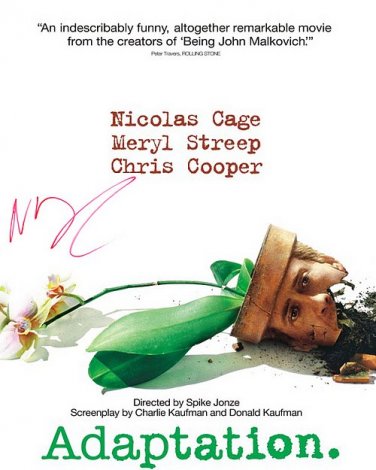 Nicholas CAGE adaptation poster Autographed Preprint Signed Photo