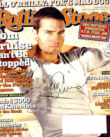 Tom CRUISE rolling stone Autographed Preprint Signed Photo
