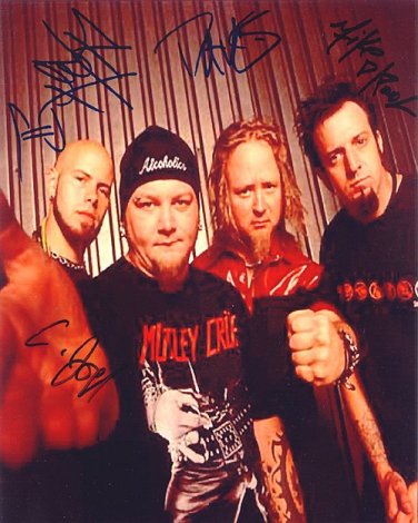 DROWNING POOL Autographed Preprint Signed Photo
