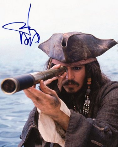 DeppPiratesXa Autographed Preprint Signed Photo