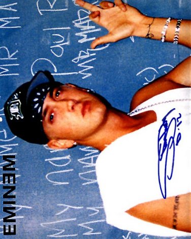 Eminema Autographed Preprint Signed Photo