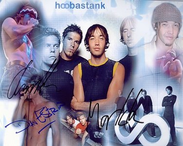 HOOBASTANK Autographed Preprint Signed Photo