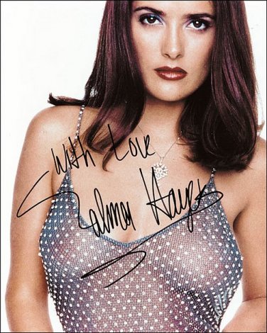 HayekSalma Autographed Preprint Signed Photo
