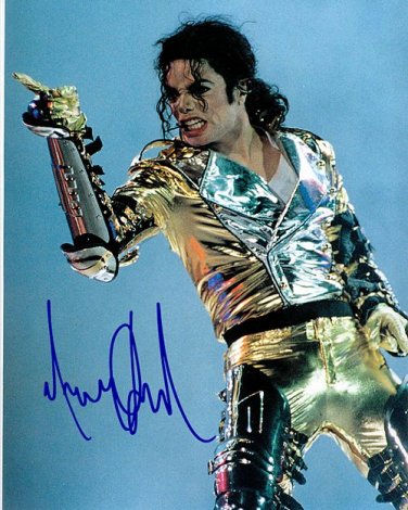 JacksonMichaelc Autographed Preprint Signed Photo