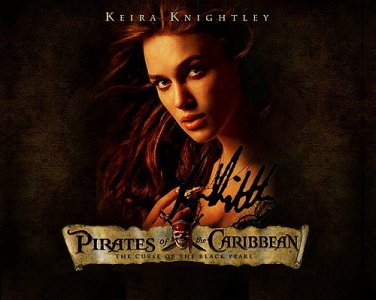 KnightleyKeira Autographed Preprint Signed Photo