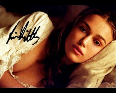 KnightleyKeiraclevage Autographed Preprint Signed Photo