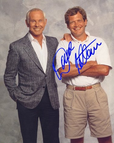 LETTERMANDAVIDcarson Autographed Preprint Signed Photo
