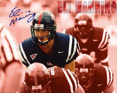 ManningEli Autographed Preprint Signed Photo