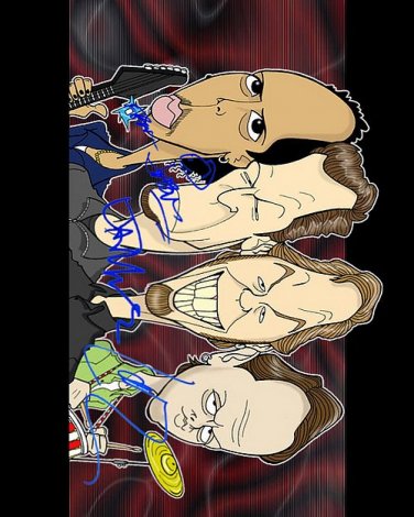 MetallicaCartoon Autographed Preprint Signed Photo