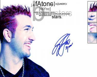 NSYNCJoeyfatone Autographed Preprint Signed Photo