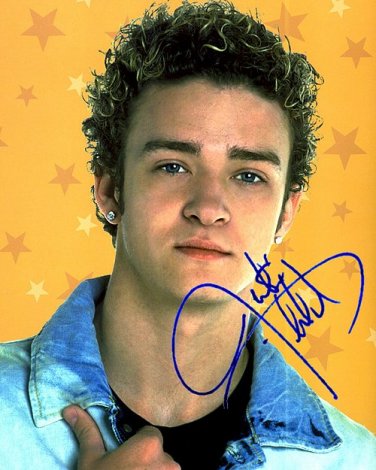 NSYNCJustinb Autographed Preprint Signed Photo