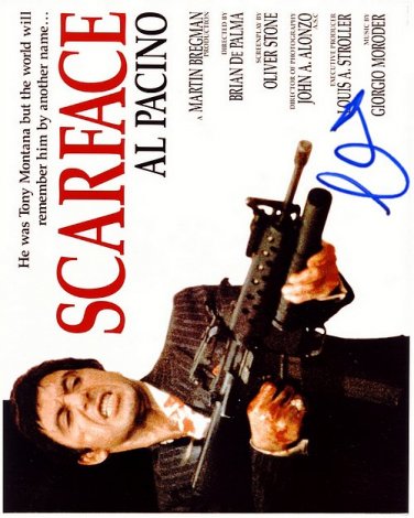 PacinoAlscarface Autographed Preprint Signed Photo