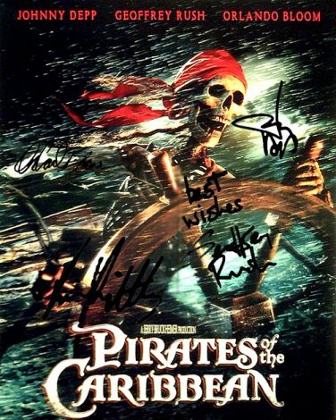 PiratesPosterskull Autographed Preprint Signed Photo