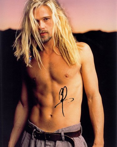 PittBradnoshirt Autographed Preprint Signed Photo