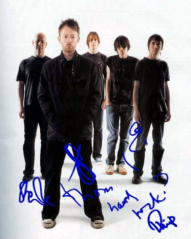 Radiohead Autographed Preprint Signed Photo
