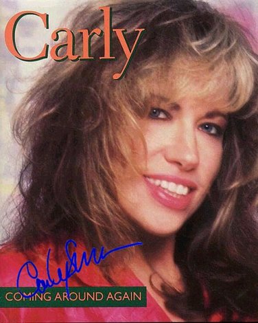 SIMONcarly_simon_coming_around_again Autographed Preprint Signed Photo